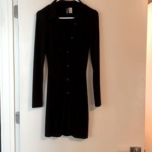 Black button dress